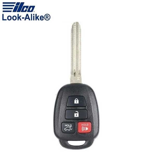 LAL RHK-TOY-4BH2 TOYOTA 4 BUTTON REMOTE HEAD KEY (H TRANSP.)